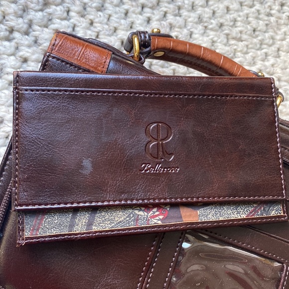 Vintage Belle Rose Leather Small Briefcase Purse - Picture 13 of 17